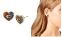 COACH Pave Heart Stud Earrings
